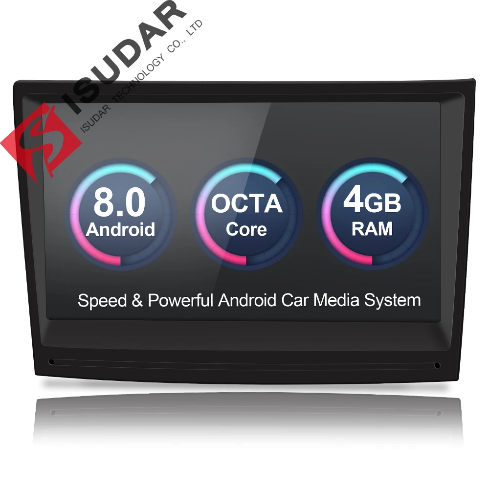 Isudar Автомагнитола 2 Din на Android 8.0 с Сенсорным 8 Дюймовым Экраном для автомобилей