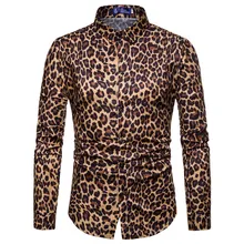 Осень, модные рубашки в леопардовой раскраске, мужские рубашки с длинными рукавами, черные Пантеры, с цифровым принтом, большие размеры, уличная винтажная одежда