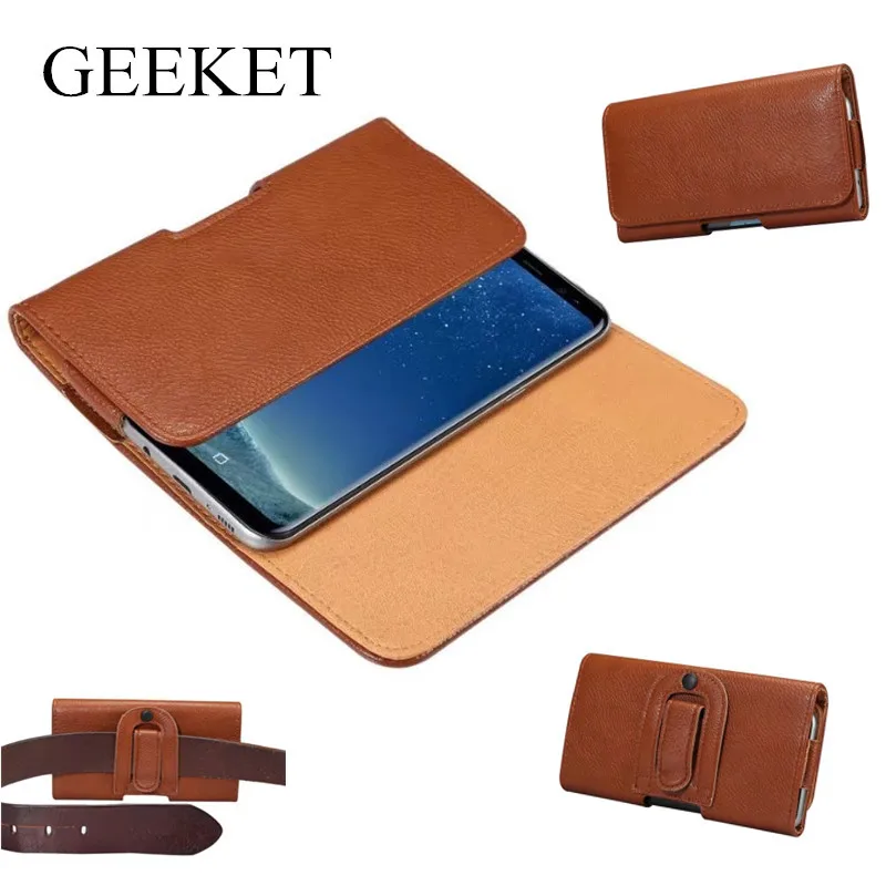 Geeket универсальный зажим для ремня чехол Флип кожаный iPhone 6 6S плюс 7 Plus/Samsung S8/ OnePlus