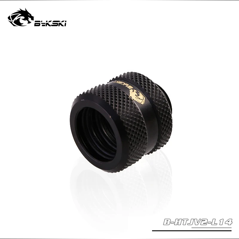 

BYKSKI Hard Tube Fitting OD14mm Hand Compression Copper Fitting G1/4' use for PMMA/PETG Rigidity Tube