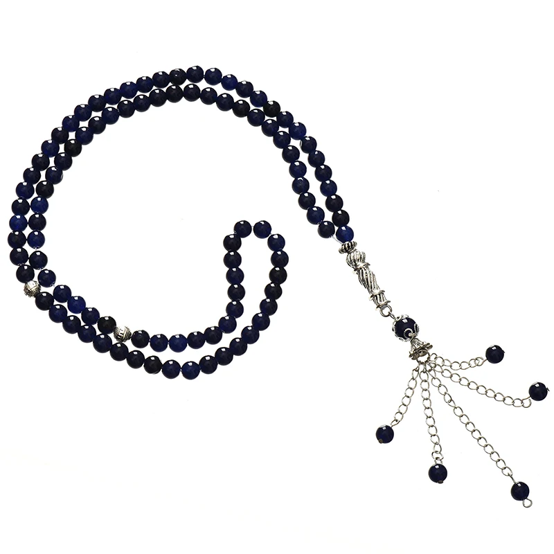 

Wholesale of 6mm Size For Blue jasper Prayer Rosary Bracelets Making 25inch Gem Charm Bracelets F063