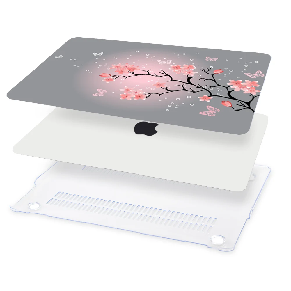 Твердый чехол Cherry Blossoms для 2020 Macbook Air 13 дюймов A2337 A2179 ноутбука Mac Pro Retina 16 A2141 A2338