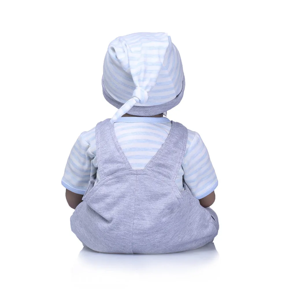 Bonecas do Bebê Bebe Bonecas Reborn Preto Africano Americano Bebê Menina 22 55 cm Npk Silicone Macio Renascer Lifelike Crianças Presente 15 menina bonecas 22