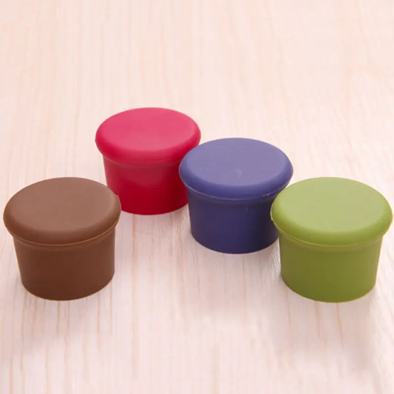 1PC Silicone Reusable Red Wine Bottle Cap Wine Beer Top Bottle Cap Stopper Drink Saver Sealer