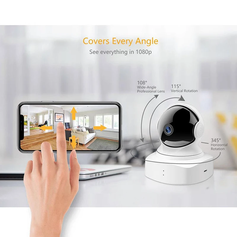 Оригинальная купольная камера YI Cloud baby monitor + 32 Гб SD карта 1080P HD ночное видение