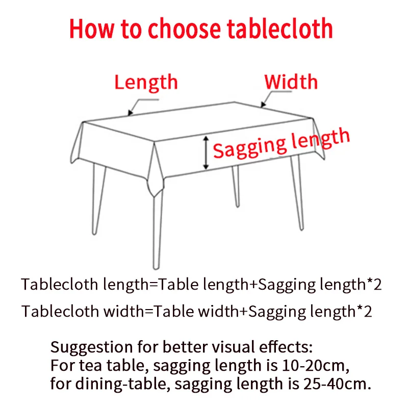 Home Kitchen Dining Table Cloth Decorative Tablecloth Rectangular Table Cloth Wedding Party Banquet Table Cover Home Decoration