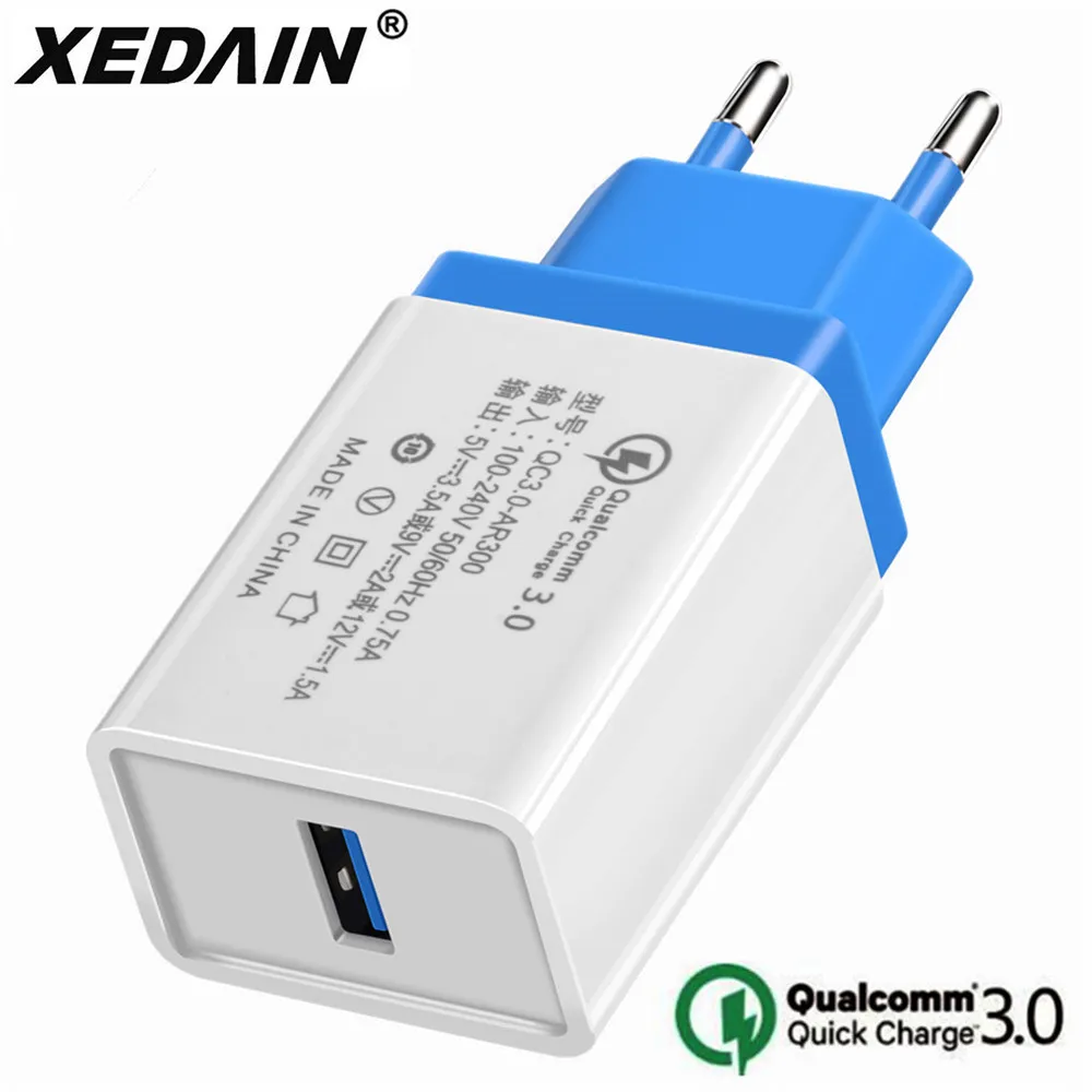 

EU/US Quick Charger 5V/3.5A QC 3.0 USB Phone Charger Wall Fast Charger Cable for iphone plus Apple Samsung Huawei Xiaomi Android