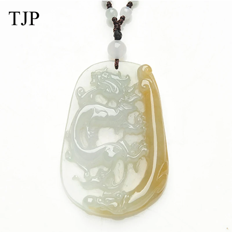 

Emerald jewelry Pendant Fine jewelry Green jade Dragon fine jewelry Natural stone necklace Jade Boutique Free shipping