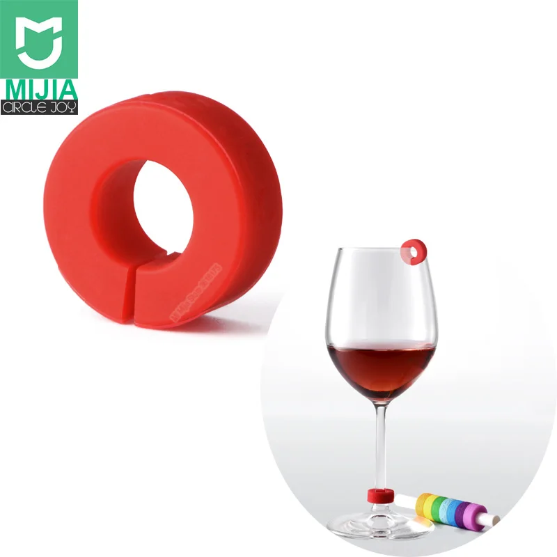 8 шт. Xiaomi Circle Joy Wine glass идентификационное кольцо идентификационные маркеры красное вино пищевой контакт уровень широкий диапазон чашек