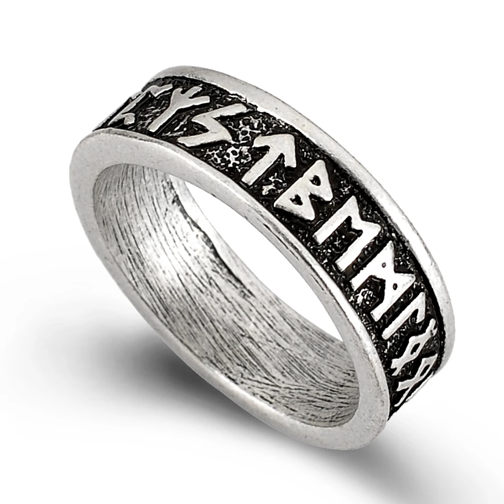 10pcs Mens Viking Rune Ring Nordic Runic Rings Man Jewelry Anel Wedding