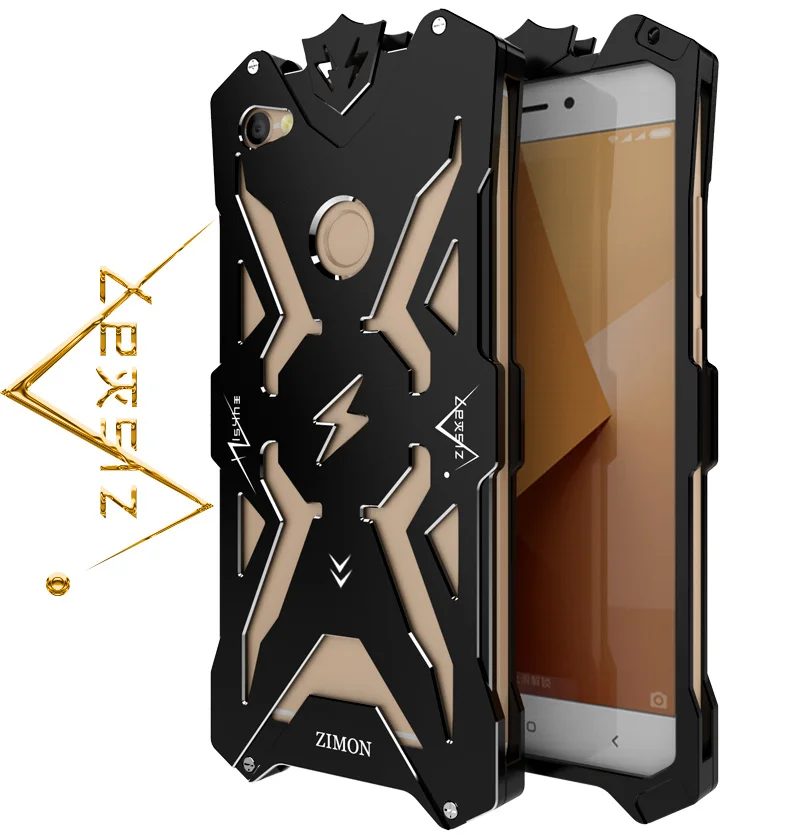 

Zimon Armor Shockproof Outdoor Heavy Metal Cover For Xiaomi Redmi Note 5A /Redmi Note/2/3/Redmi 5 Aluminium Anti-knock Case
