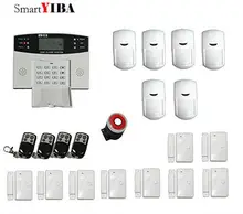 SmartYIBA Quad-Band Multi-função de Alarme de Segurança GSM Casa Escritório Assaltante Intruder Alarm Detector PIR Sirene Alto Kits