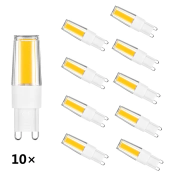 

10pcs/lot Replace halogen 10W20W 35W 50W G9 LED BULB G4 led Lamp Bulb AC DC 12V 220V COB LED Lighting Light Spotlight Chandelier