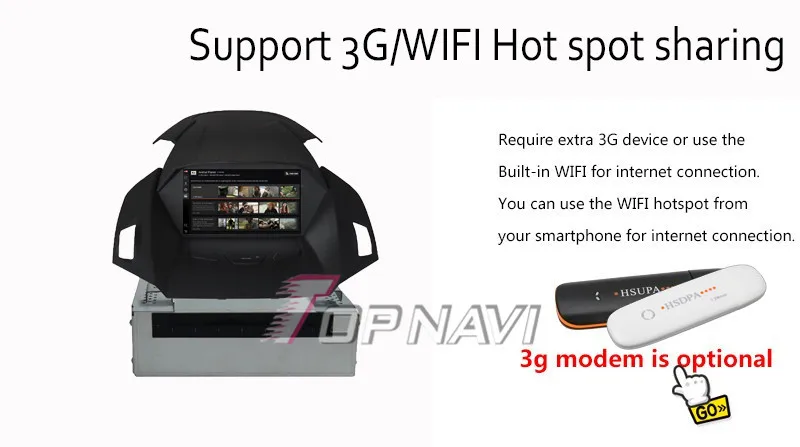 Perfect Topnavi 8" Quad Core Android 6.0 Car GPS Navigation for Ford Kuga Autoradio Multimedia Audio Stereo,NO DVD 27