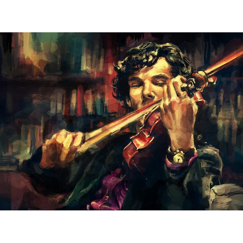 

Diy Diamond Painting Cross Stitch Kits Full Diamond Embroidery Sherlock Holmes Needlework 5D Diamond Mosaic Home Decor BD064