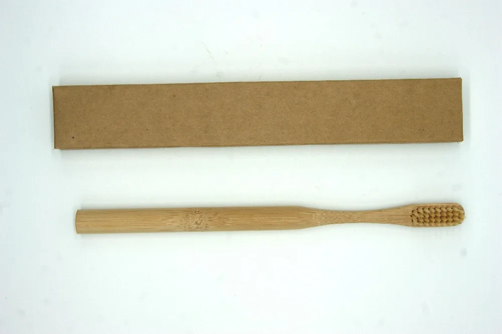 Зубная щетка из натурального бамбука Экологичная зубная щетка из бамбука для взрослых и детей с логотипом под заказ