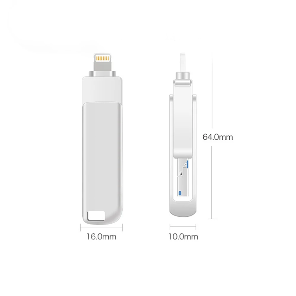 3 in 1 Lightning OTG USB Flash Drive USB 3 0 Pen Drive for iPhone iPad 4