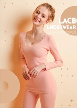 

Free Shipping,winter wholesale women's super soft thick warm thermal underwear sets high-grade female sexy seamless cute