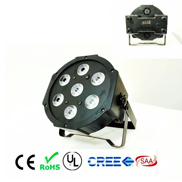 

7X12W 7x18W 7x15W LED RGBWA UV rgbw 4in1 5in1 6in1 LED DJ DMX Wash Light Stage Uplighting Flat SlimPar Quad Light No Noise