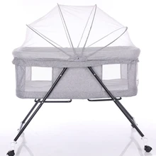 New multi-function newborn crib folding portable baby rocking bed children's game bed teknum crib newborns multi function portable bed bionic baby game bed