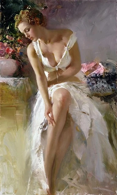 Fotografia do Stock: beautiful naked woman in white paint. beautiful nude  girl