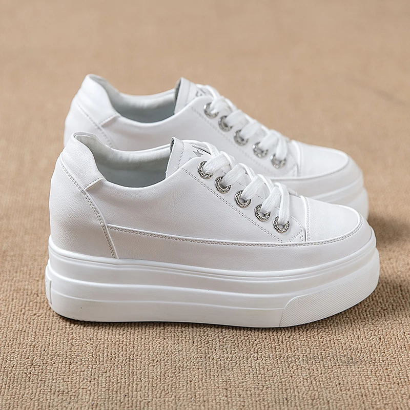

Tleni Platform Sneakers New Autumn Women Shoes For Woman running Shoes Wild Platform Heels Female Women White Sneakers ZK-70