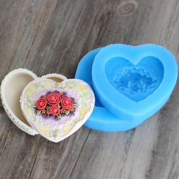 

Nicole Silicone Soap Mold 3D Jewelry Box Modeling DIY Handmade Soap Making Tool