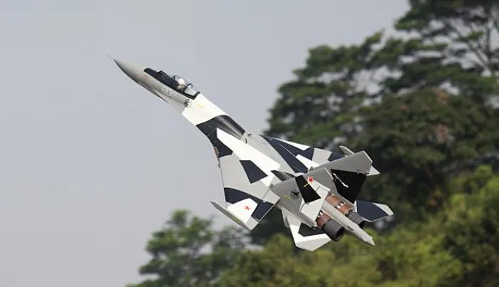 Модель самолета с дистанционным управлением Freewing Su35 SU 35 twin 70 мм EDF rc или выдвижной