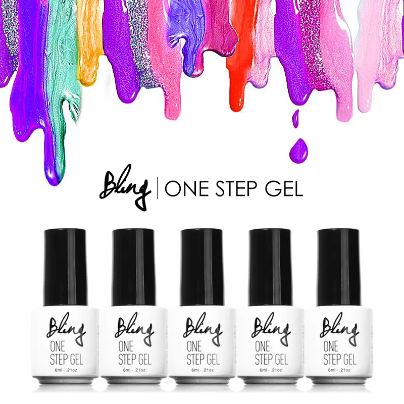 

Bling 3 in 1 UV Gel One Step Nail Gel Polish 6ml No Need Top Base Coat Gel Polish Nails Art Semi-permanent Nail Gel