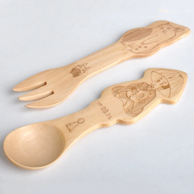 wood zebra spoon
