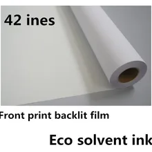 42in эко растворитель Передняя печать пленка с подсветкой, пленка с подсветкой плакат, пленка с задней подсветкой для струйное печати