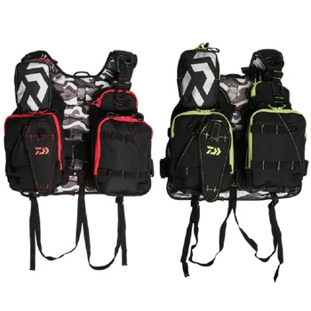 

New Adjustable Man Daiwa Fishing Life Jacket High Quality Fshing Vest Breathable Multi Pockets Outdoor Fishing Clothes