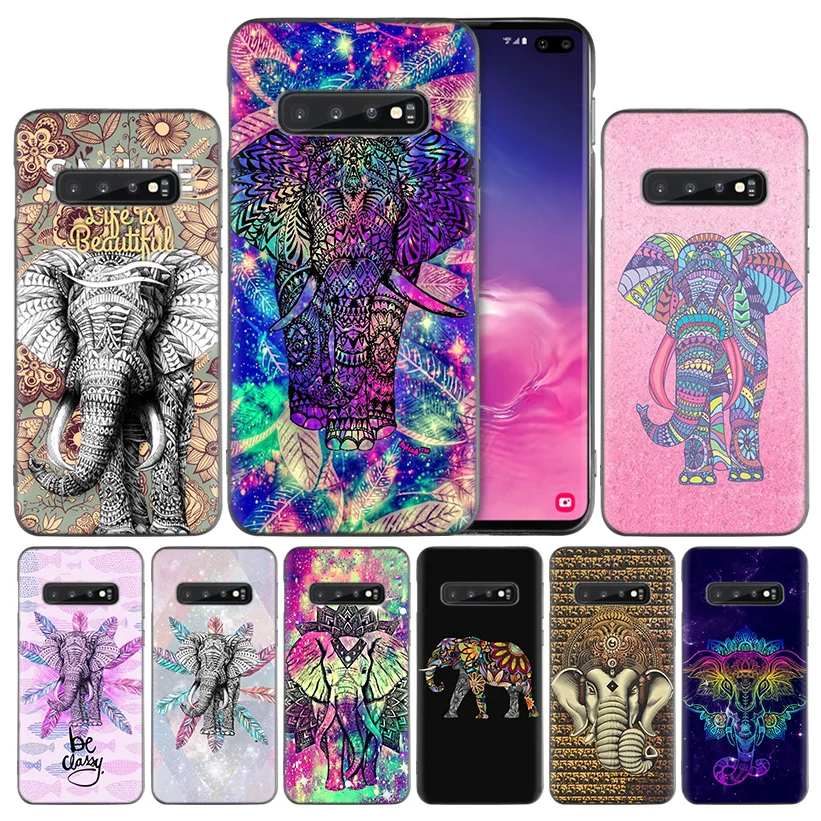 

Indian Animal Elephant totem Silicone Case Cover for Samsung Galaxy S10 S10e 5G S9 S8 S7 Edge J8 J6 J4 Plus 2018 M40 M30 M20 M10
