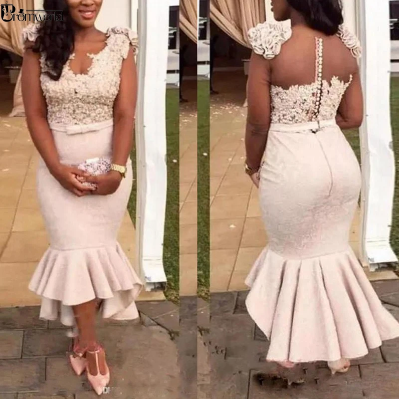 

Plus Size Evening Dresses Mermaid Vestido De Festa Lace Evening Dress Beaded 2019 robe de soiree African Formal Gown Party Dress