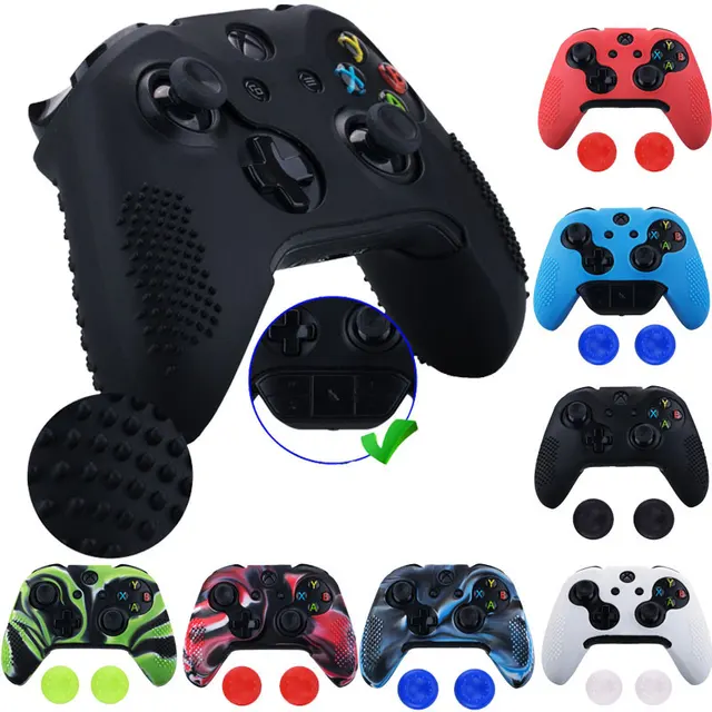 Cheap Thick Soft Anti-slip Silicone Case Cover Thumb Grip Caps Protective Case for Microsoft Xbox One X & Xbo One S/Slim Controller 