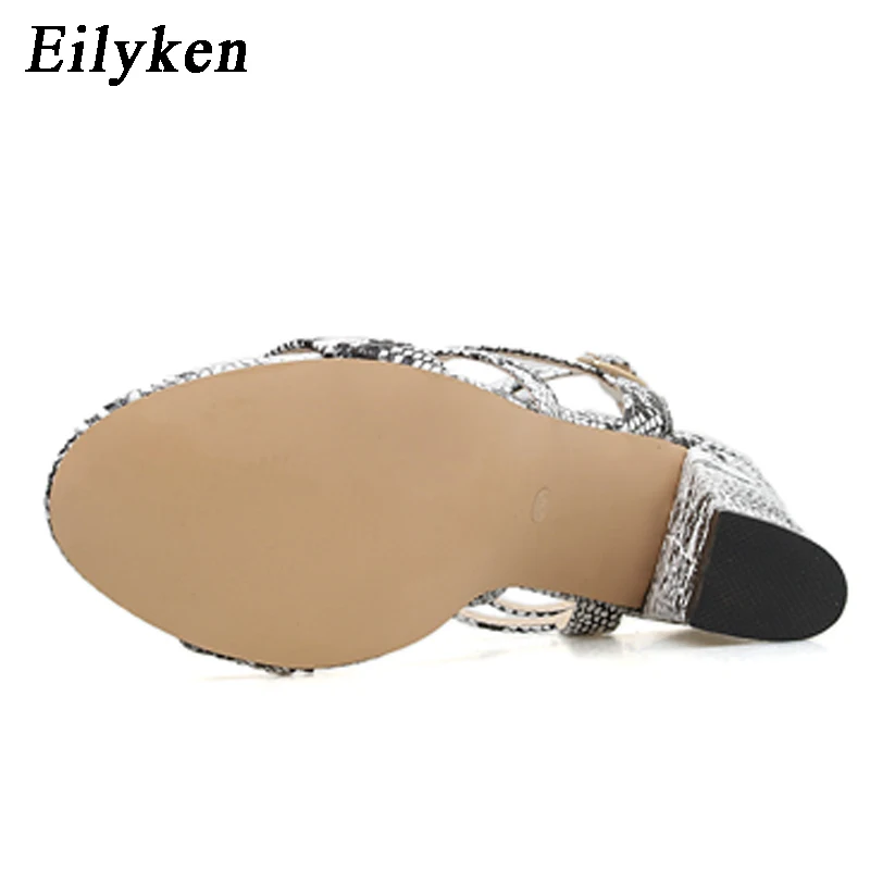 Eilyken/женские летние босоножки; обувь из искусственной кожи с открытым носком; женская обувь; zapatos mujer; женские туфли-лодочки на не сужающемся книзу высоком массивном каблуке; chaussure femme