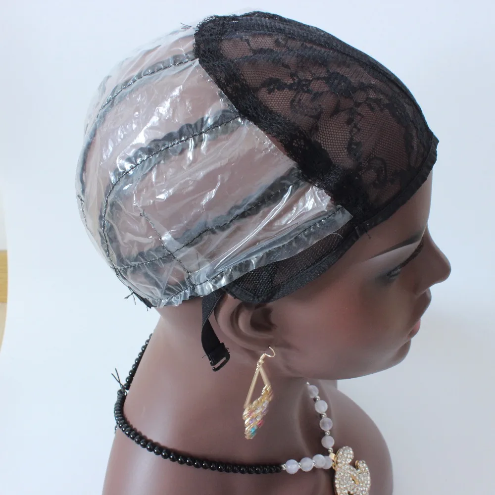 

10PCS DHL Free Top Quality top grade machine made Wig caps for making wigs stretch lace sew in for wigs