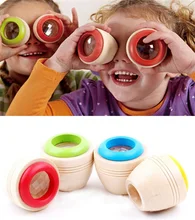 Wooden Educational Magic Kaleidoscope Baby Kid Children Learning Puzzle Toy