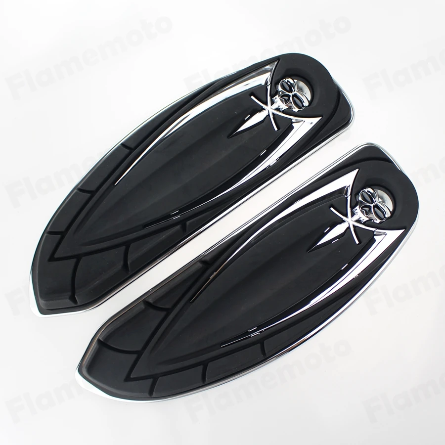 

Skull Front Foot Pegs Floorboard Cover Footrest For Harley Softail FLD FLTR Tri Tour Glide 1984-2015 2014 2013 Repose Pieds Moto
