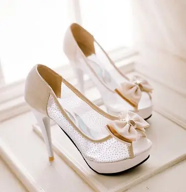 

2017 superstar pumps shoes woman TG940 peep open toes super high heeled black red beige womens party wedding pumps plus sizes