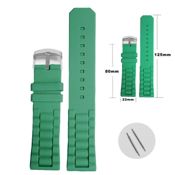 

22mm Cyan Color Silicone Jelly Rubber Ladies Men Watch Band Straps WB1052K22JB