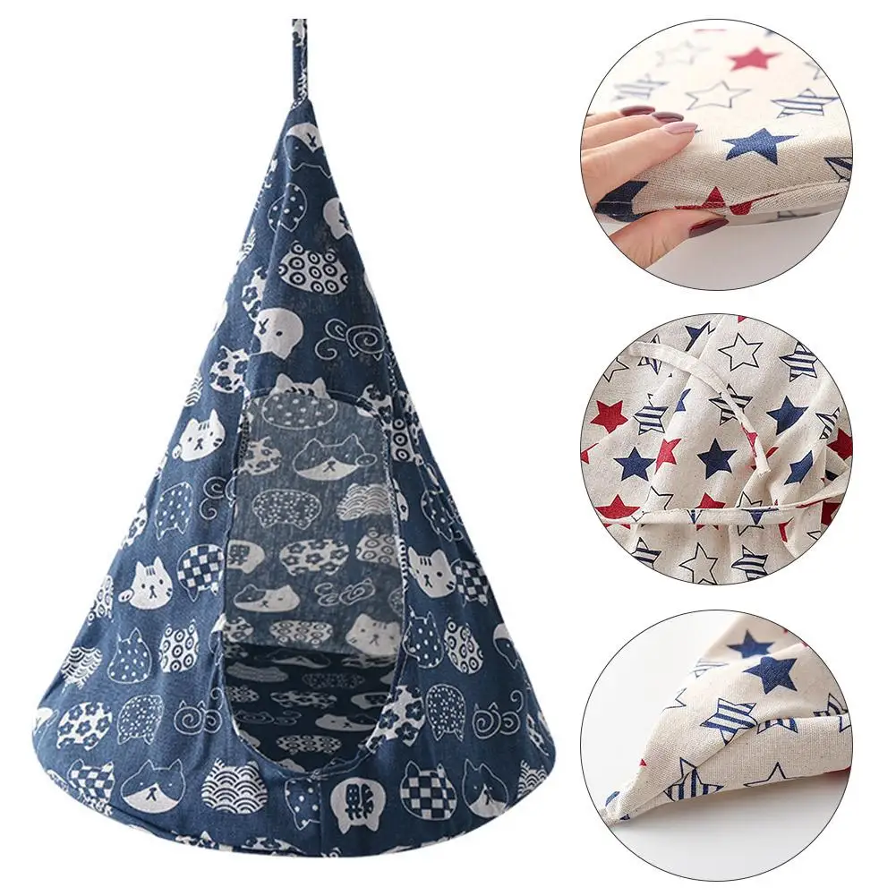

Cat Hammock Breathable Hanging Basket Conical Cat Bed House Pet Nest Japanese Style Hanging Bed for Small Puppy Dogs Cats 20E