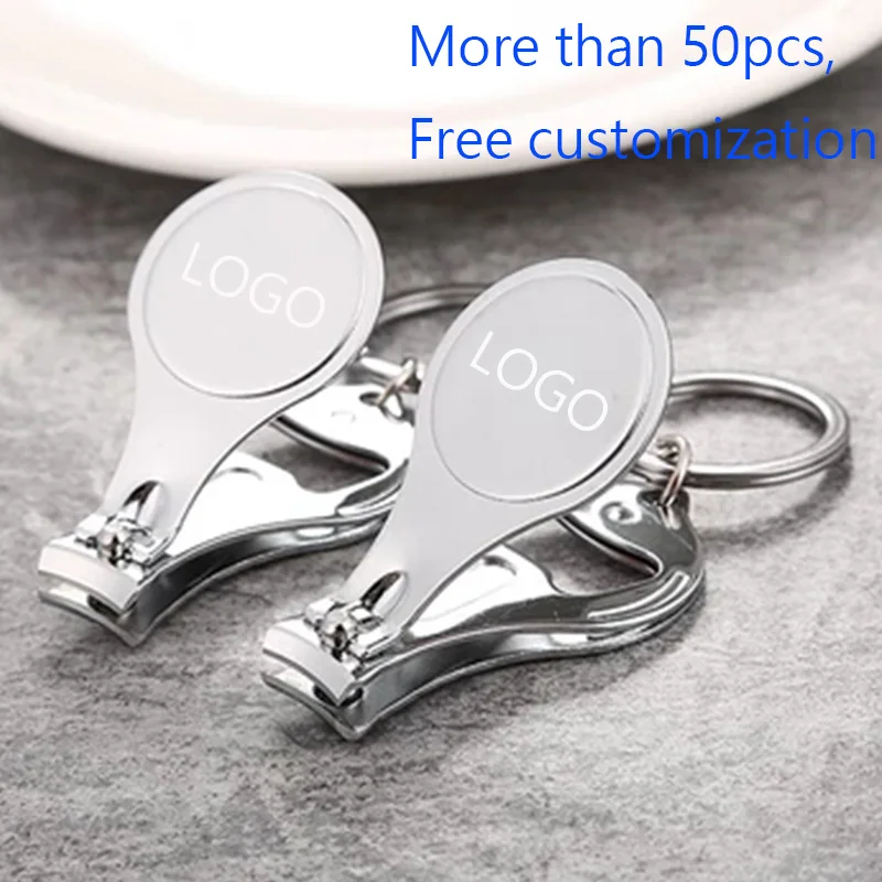 

2019 Novelty bottle opener keychain Key Ring 3 in 1 Filer Bar Beer Tool Carbon Steel Nail Clipper Multi-function bottle opener