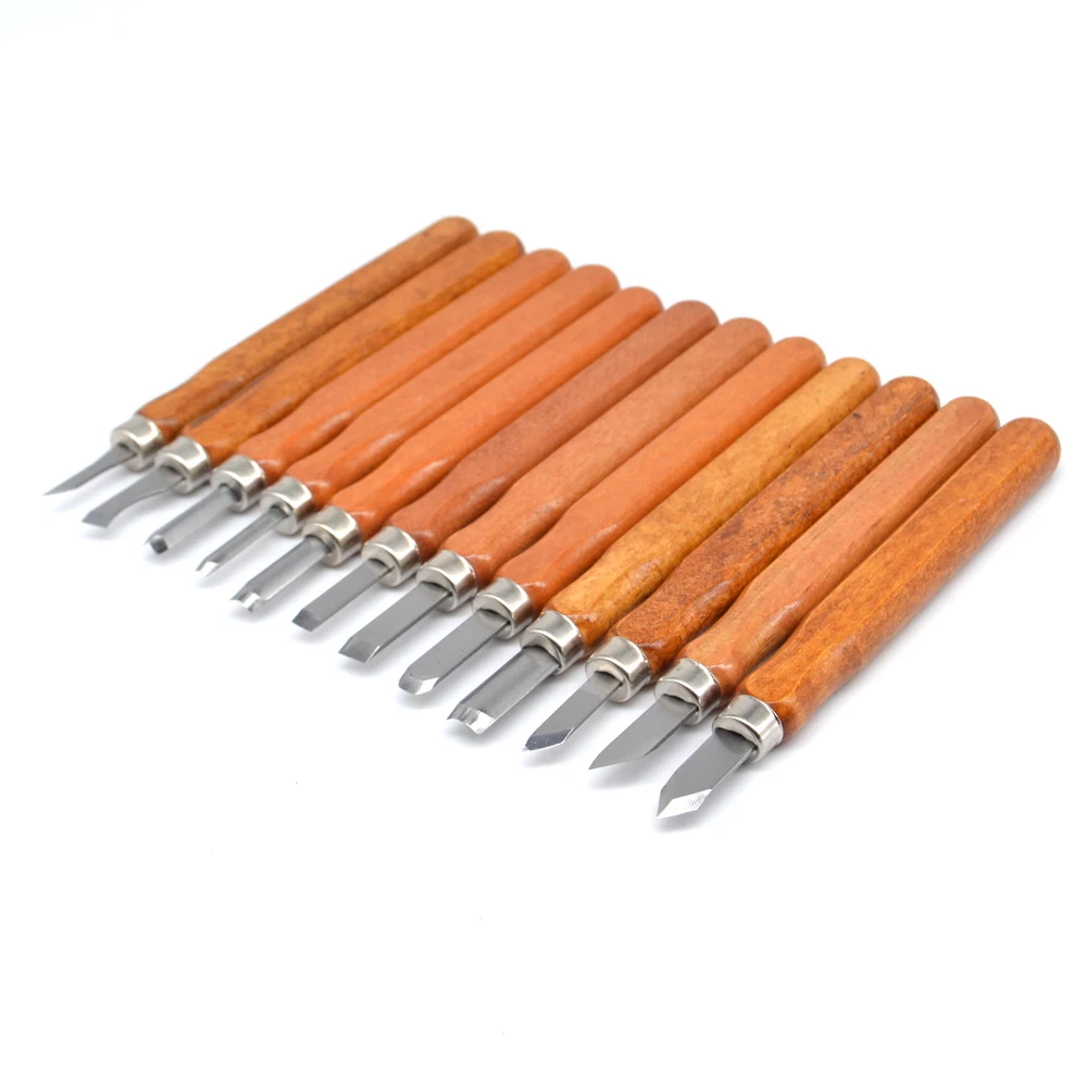12PCS Carving Tools Multi function Wood Hobby Knife DIY Chisel Scorper
