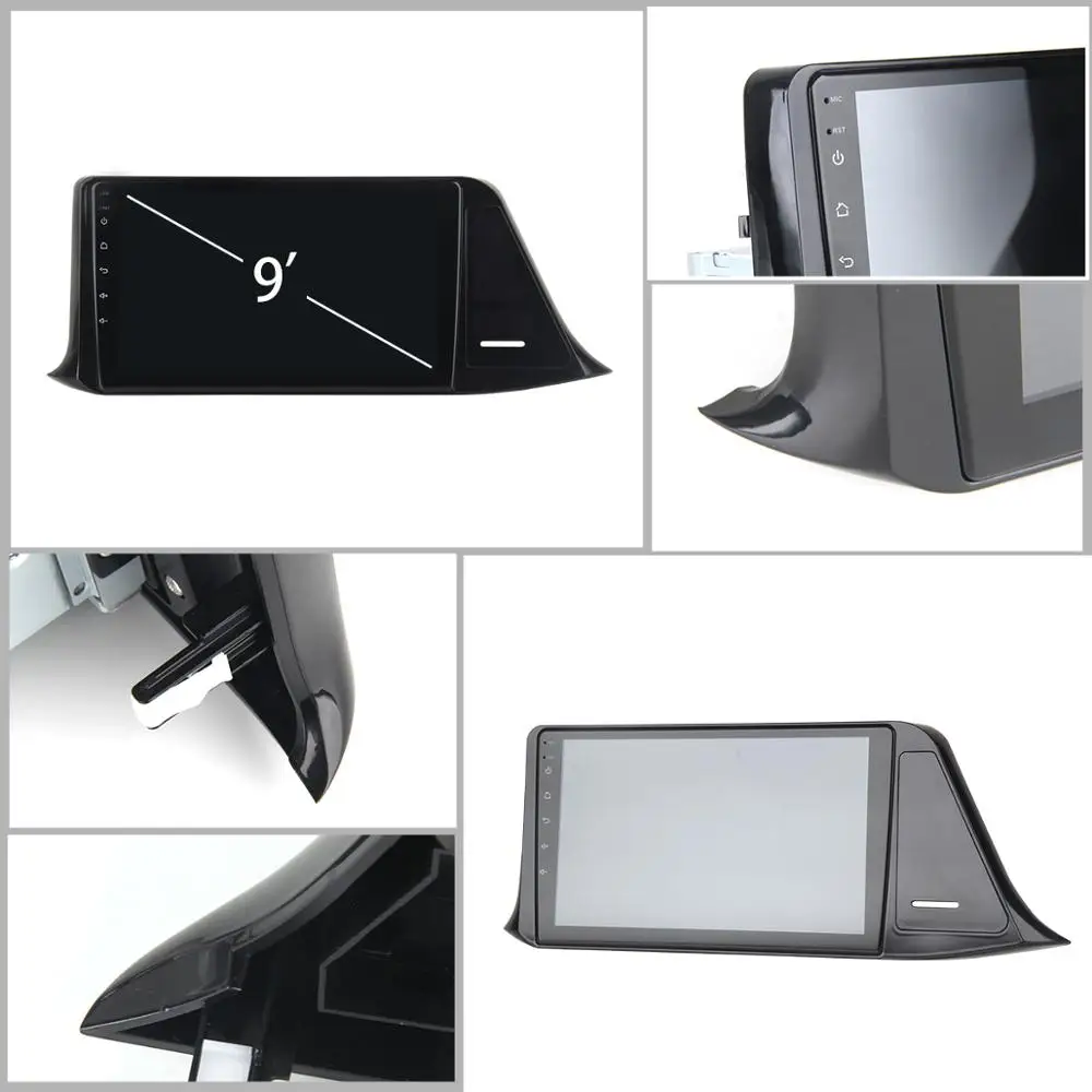 Perfect Android 9.0 Car 1 din Car multimedia for CHR Europe version 15 CM height Autoradio GPS Player 9" IPS Multi Touch Screen 5