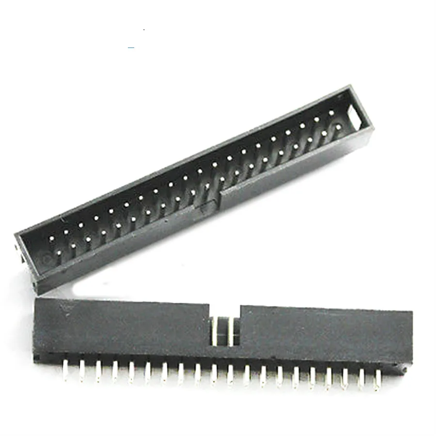 

Free shipping 10pcs 2.54mm 2x20 DC3 40 Pin Straight Male Shrouded PCB IDC Socket Box header