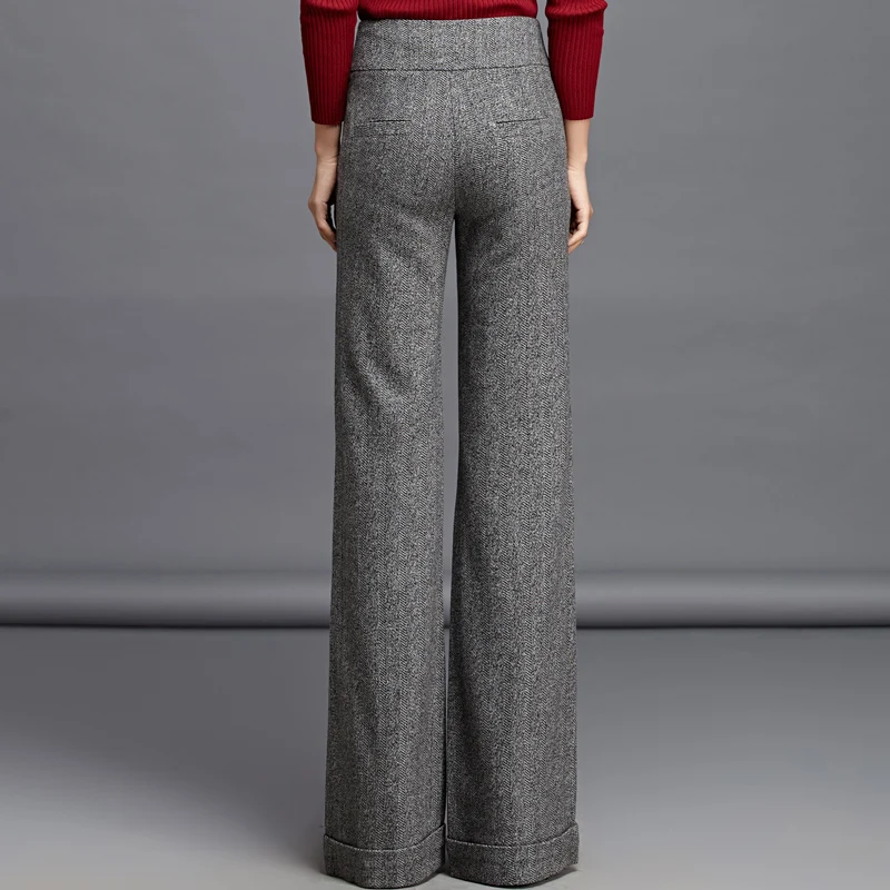 high waisted wool trousers womens