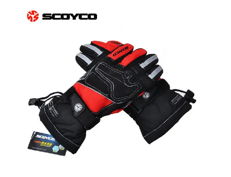 SCOYCO MC30 Ткань Оксфорд мото rcycle перчатки, теплые водонепроницаемые гоночные мото rbik мото крест полный палец перчатки