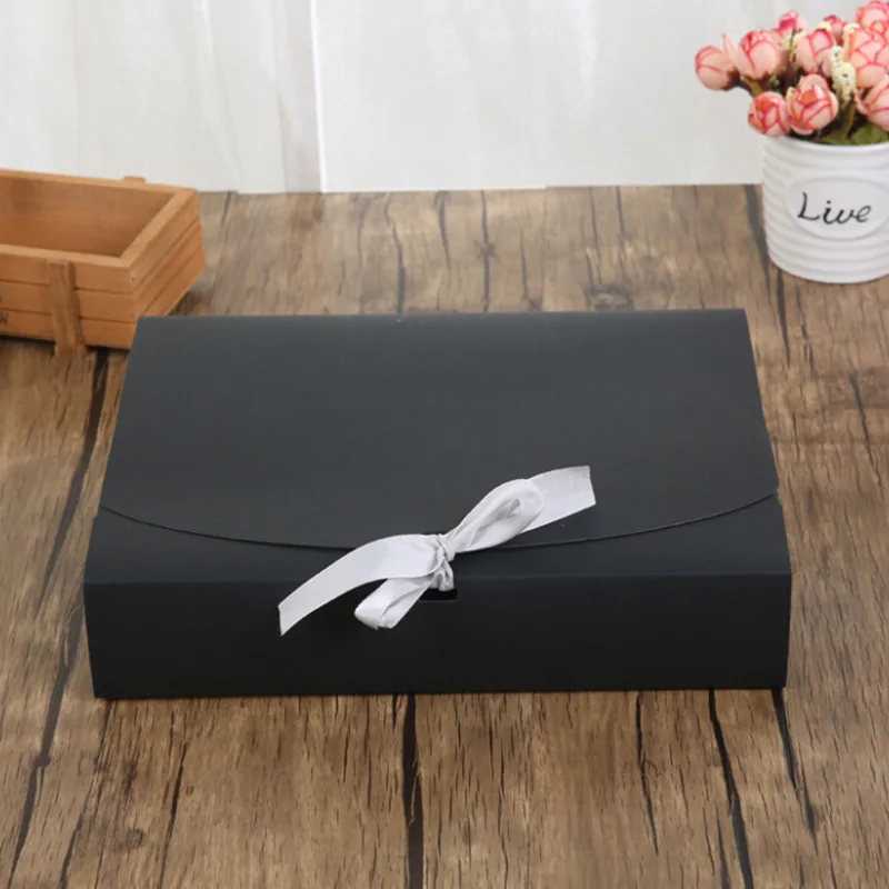 10 шт Картон Крафт бумажная коробка для конфет крафт-ткань подарочные упаковочные коробки для свадебной вечеринки, дня рождения Подарочные коробки для конфет с лентой