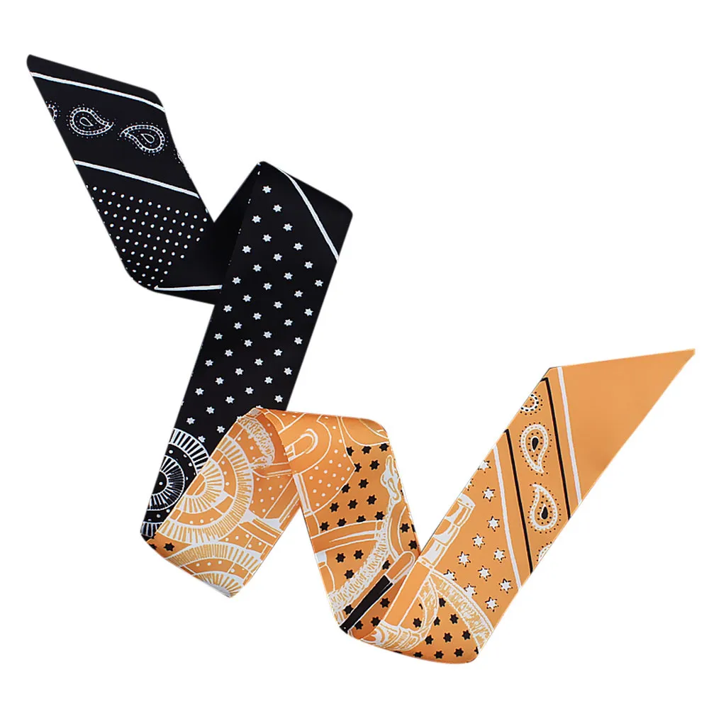 Fashion Ladies Ribbon Tied Handle Small Ribbon Scarf Women Hair Bags Handle Decoration Tie Multifunction Scarf bufanda mujer A9